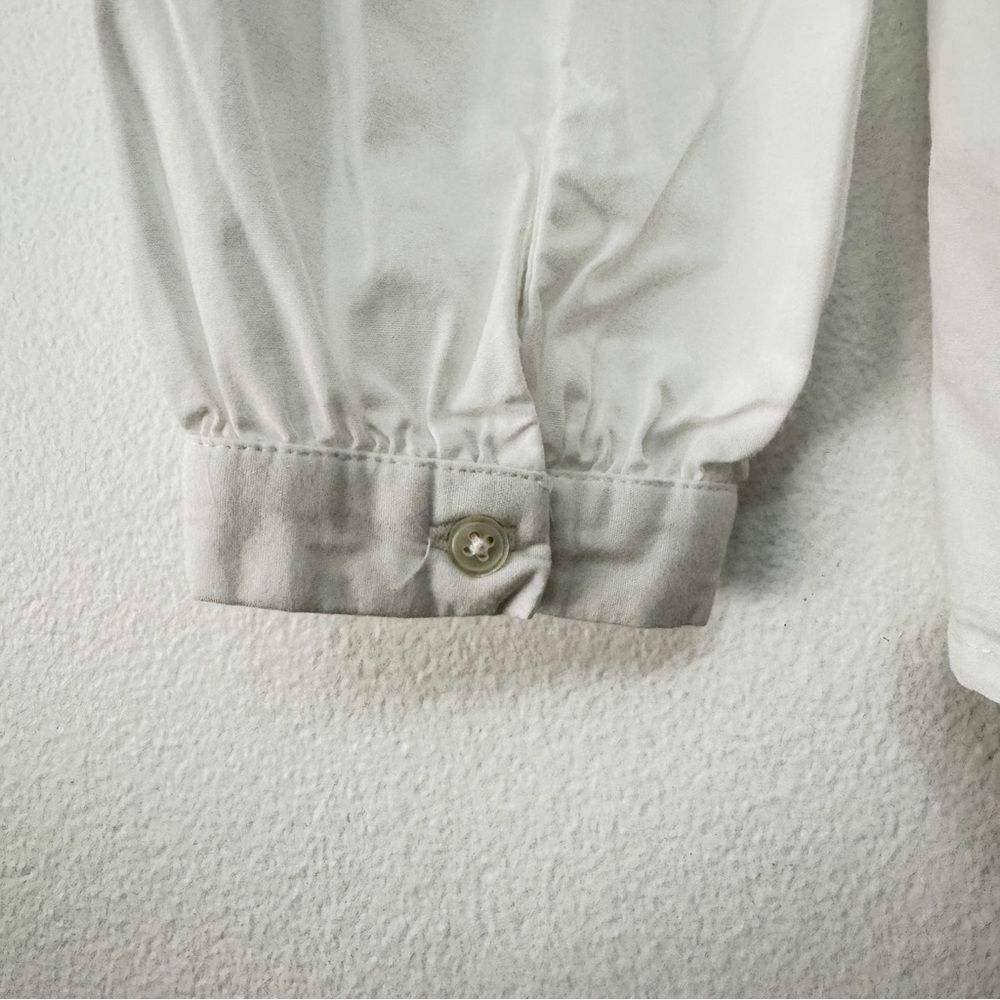 Zara Girls Embroidered Flower Ruffle Button Down Shirt Size 10 - Picture 6 of 7